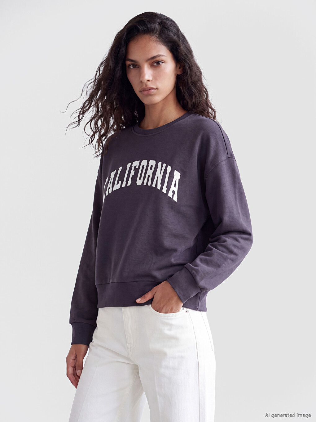 Woman Anthracite Sweatshirt
