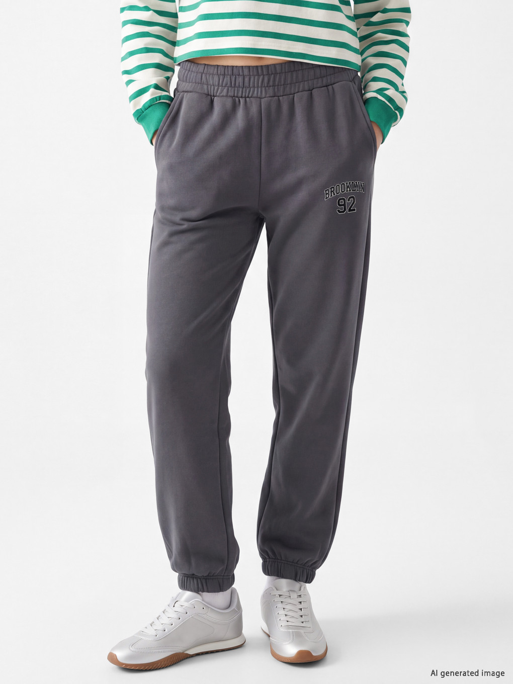Embroidered Women's Thick Jogger Sweatpants-1