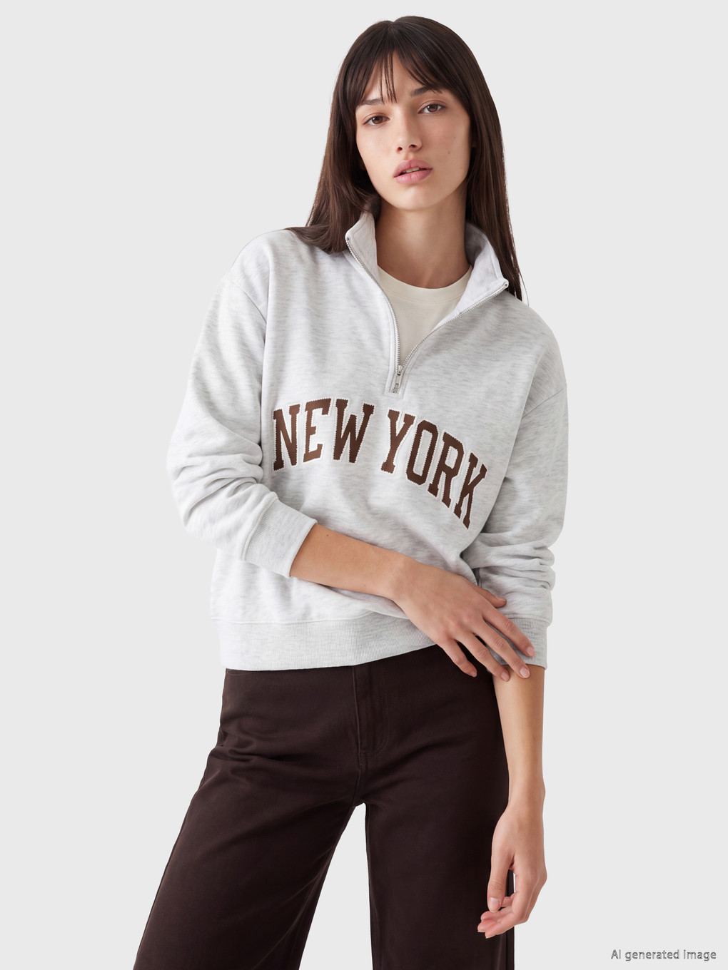 Woman Grey Sweatshirt
