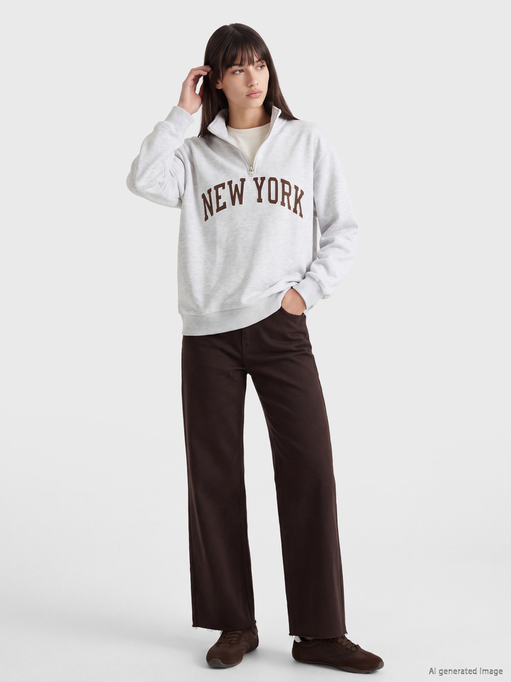 Woman Grey Sweatshirt-1