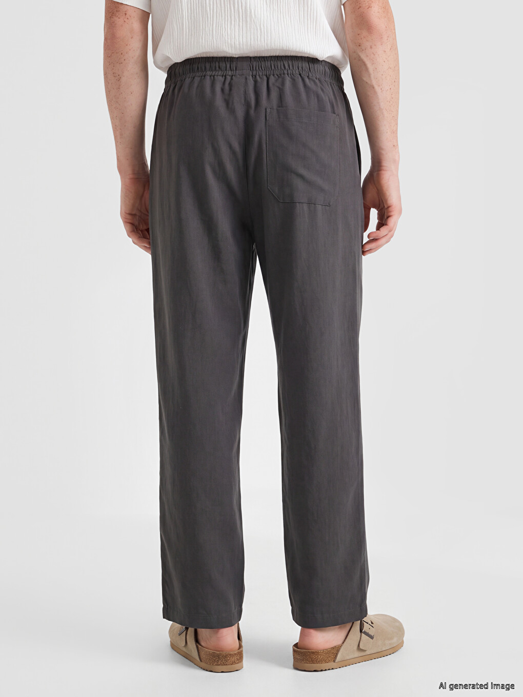 Gri Relax Fit Erkek Pantolon-3