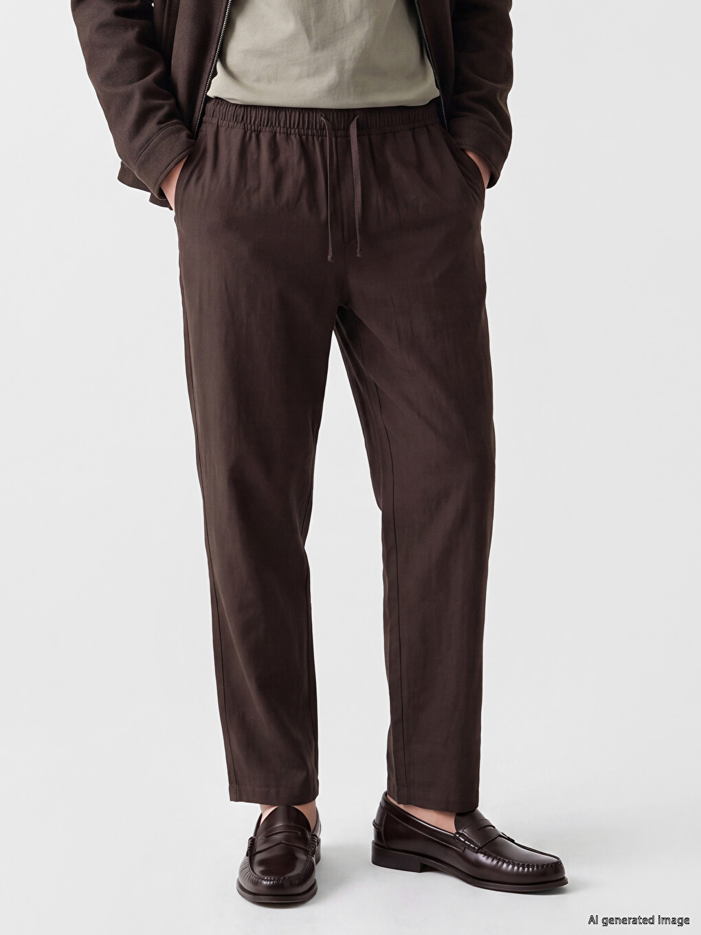 Kahverengi Relax Fit Erkek Pantolon