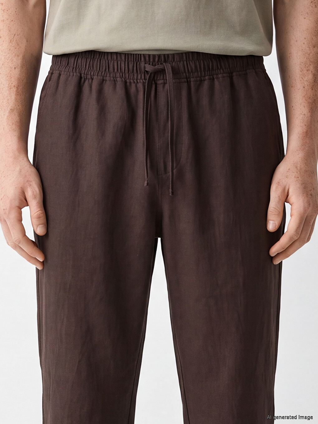 Kahverengi Relax Fit Erkek Pantolon-2