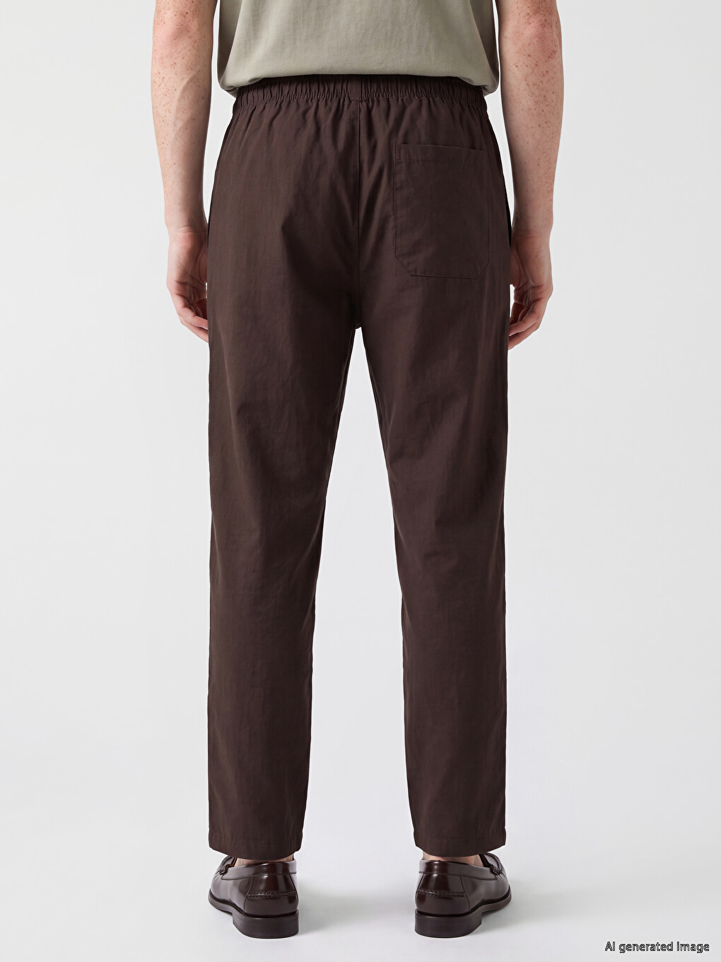 Kahverengi Relax Fit Erkek Pantolon-3