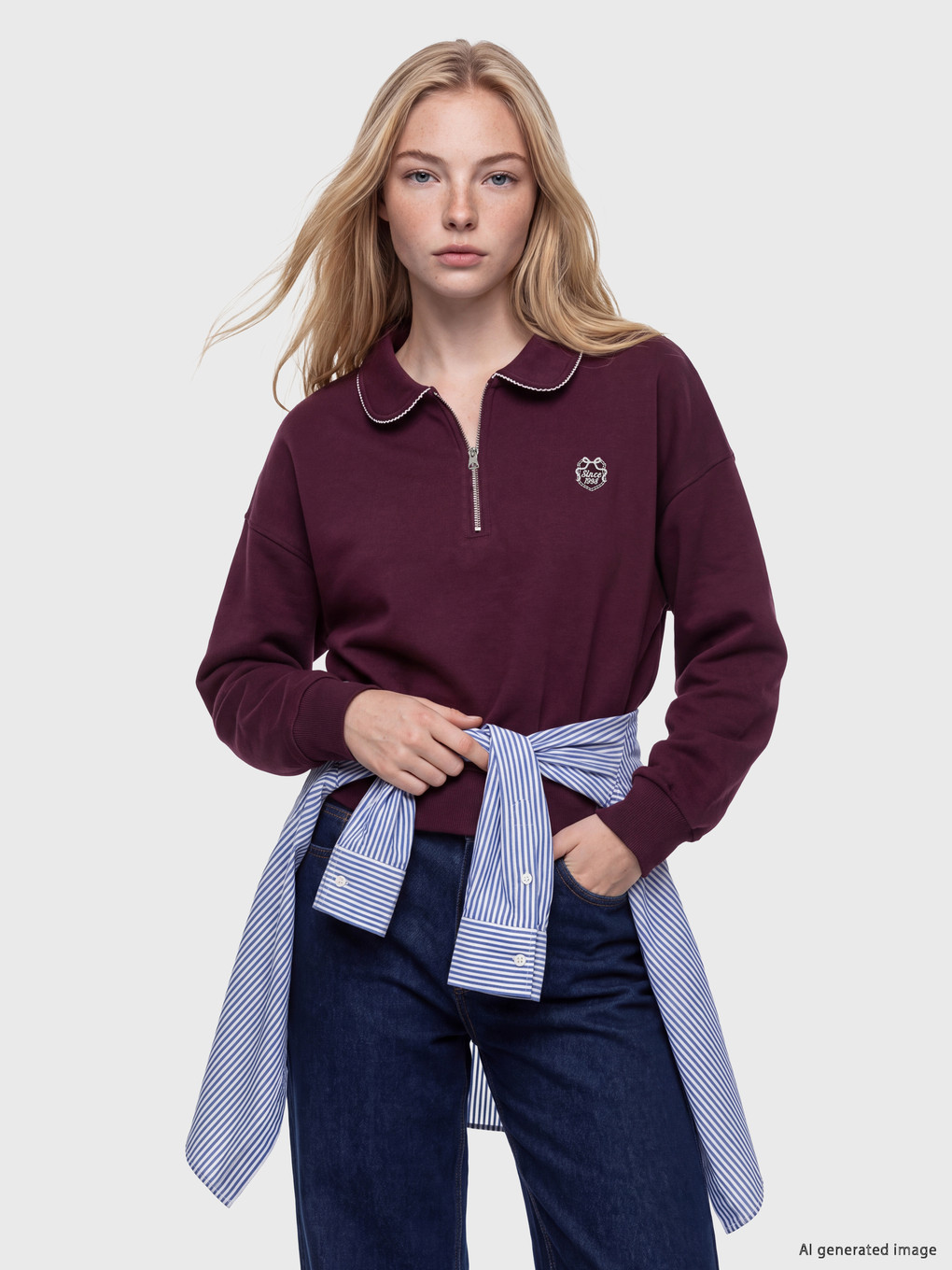 Bluzë Sportive E Trashë Oversize Për Gra