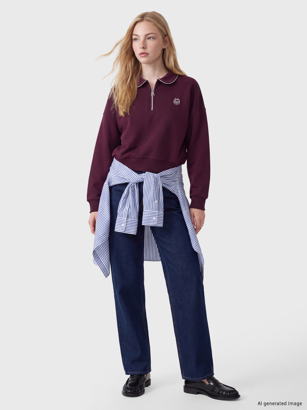 Bluzë Sportive E Trashë Oversize Për Gra-1