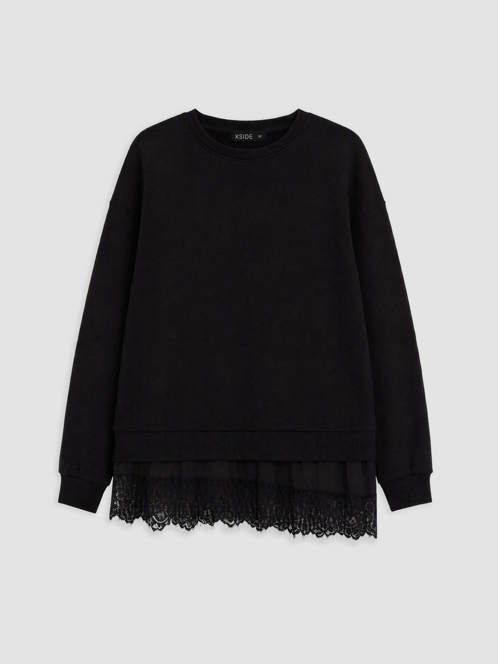 Lace Detailed Women's Thick Sweatshirt-4