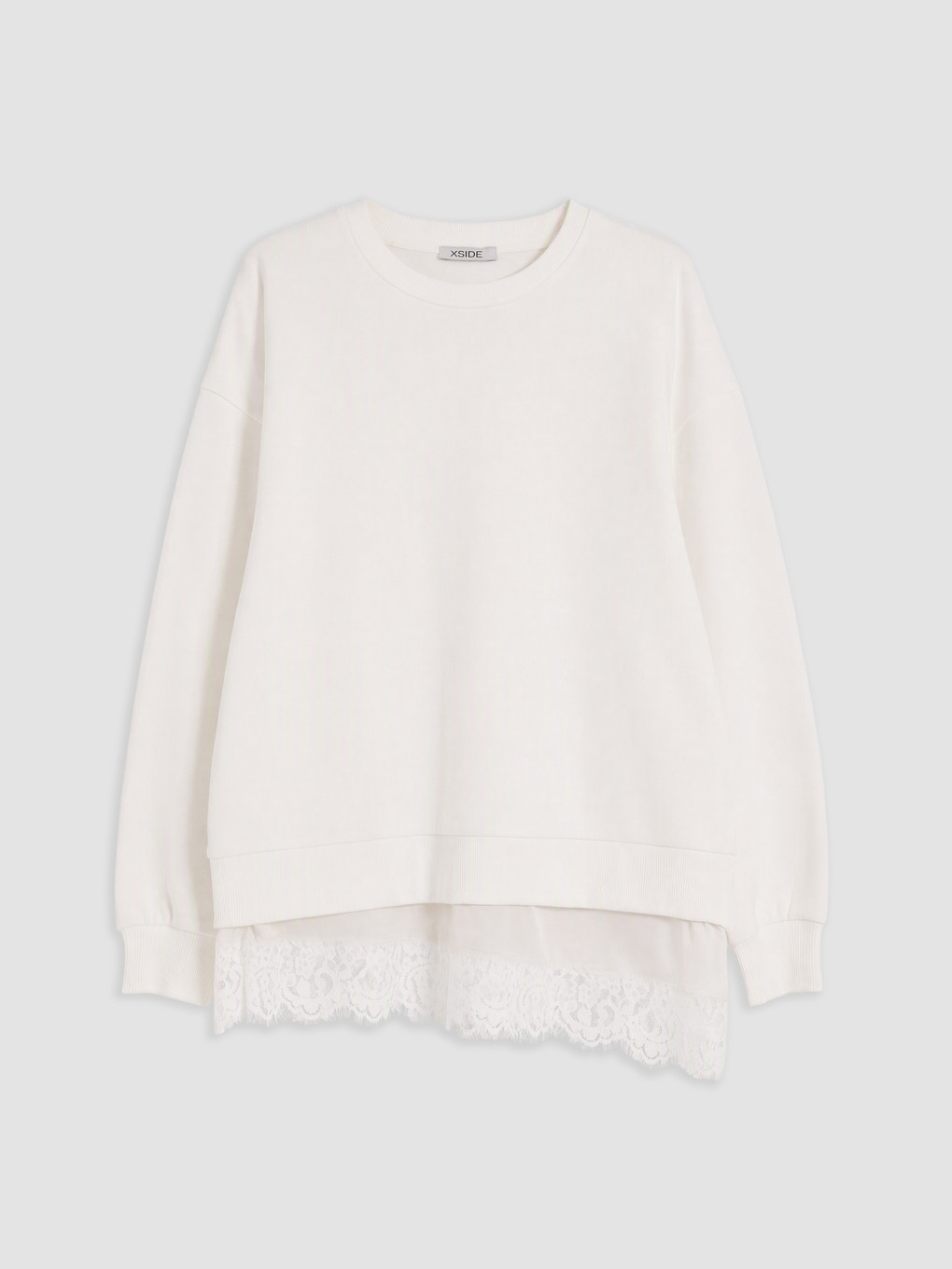 Lace Detailed Women's Thick Sweatshirt-4