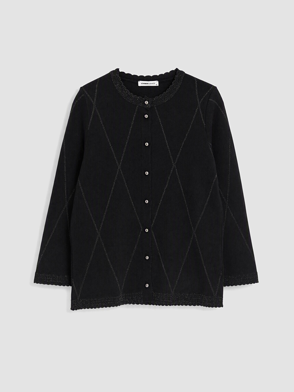 Baklava Patterned Women's Knitwear Cardigan