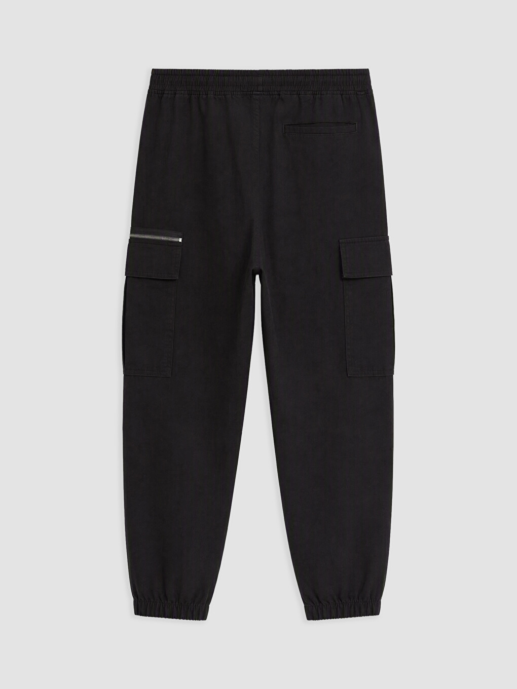 Siyah Regular Fit Erkek Kargo Pantolon-1