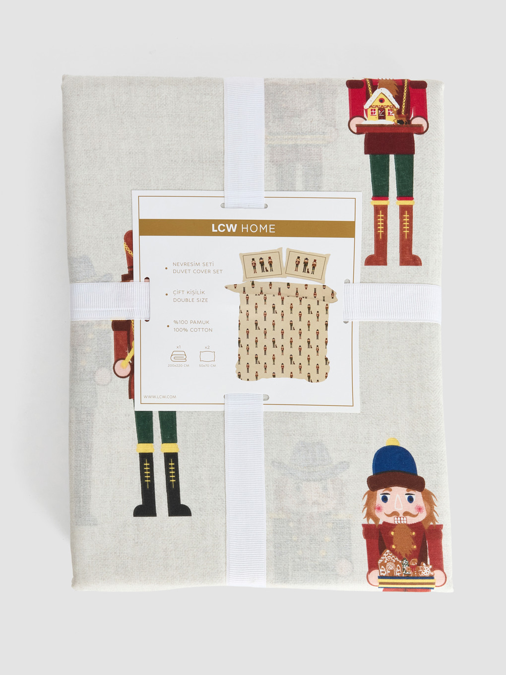 Nutcracker Figured Cotton Double Duvet Cover Set-1