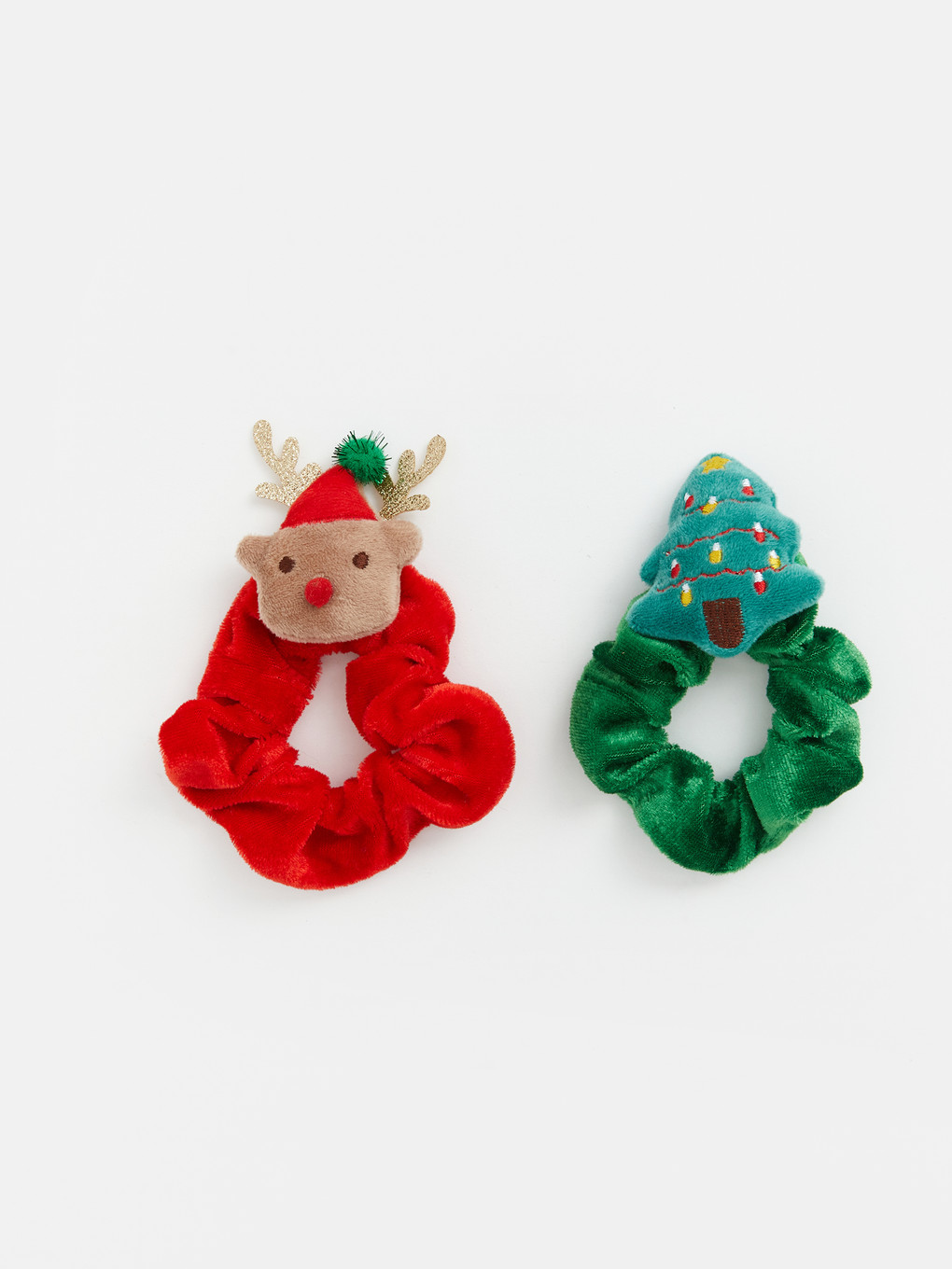 2 Pack New Year Themed Girl Child Figured Rubber Hair Tie-1