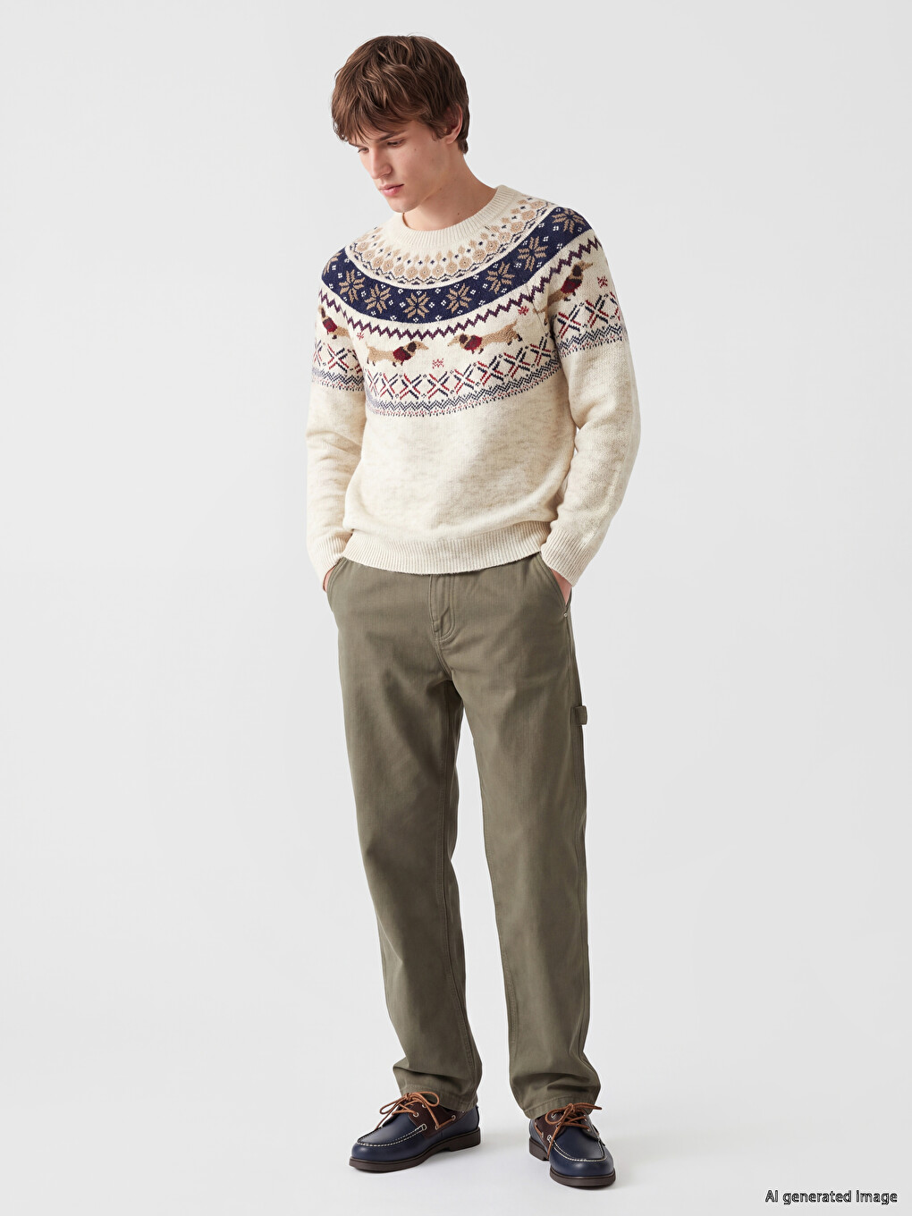Man Ecru Sweater-1