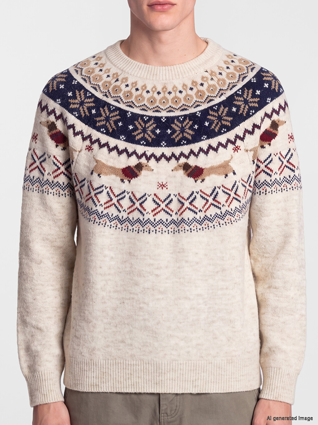 Man Ecru Sweater-2