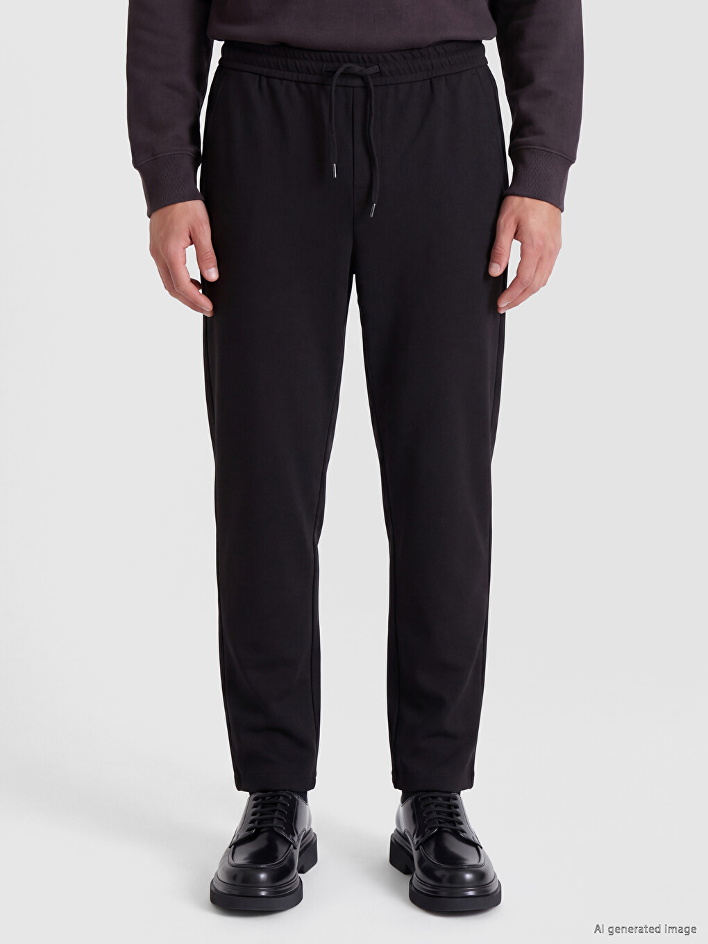 Siyah Regular Fit Erkek Pantolon-1