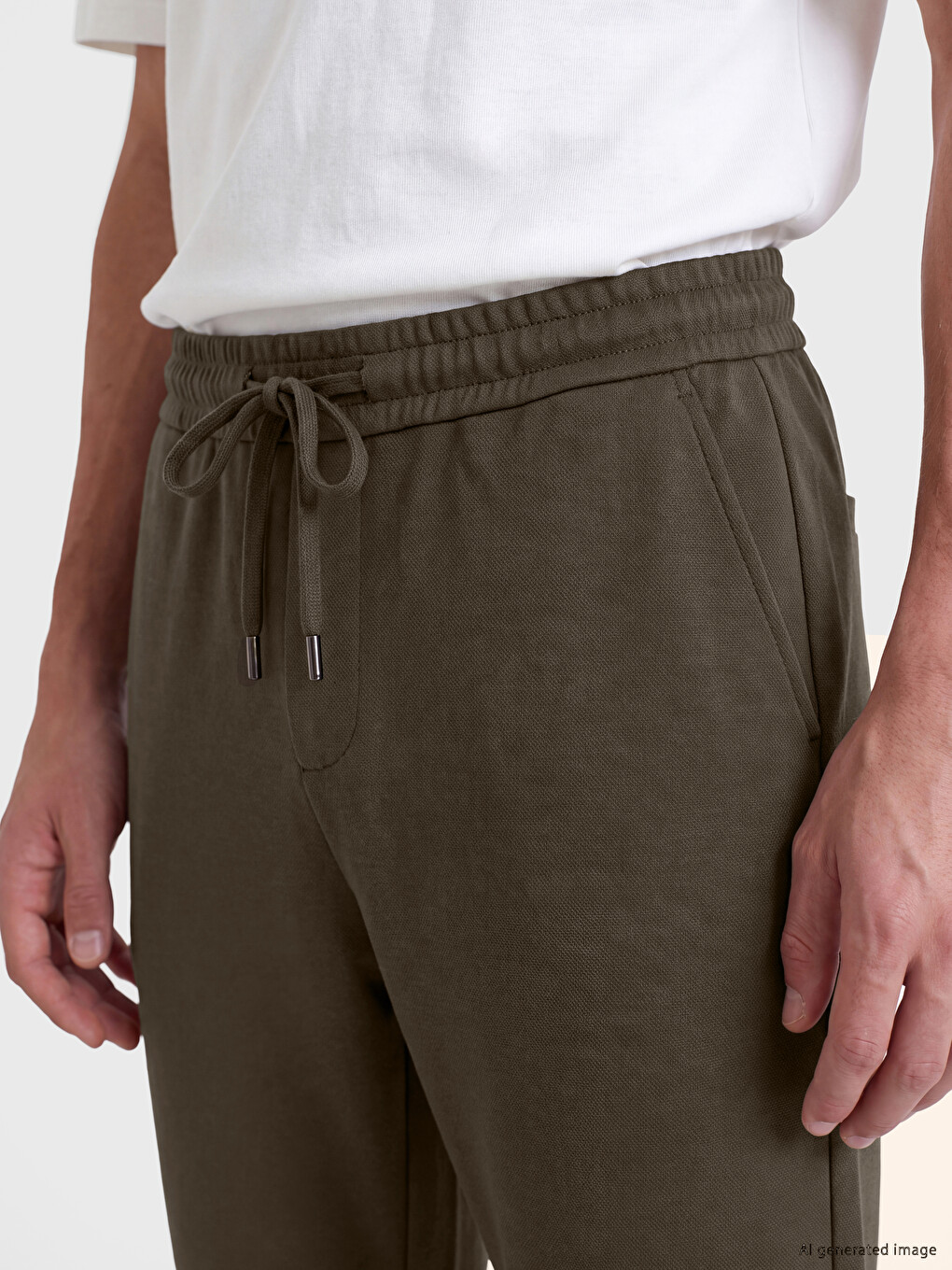 Drawstring Waist Men's Trousers-2