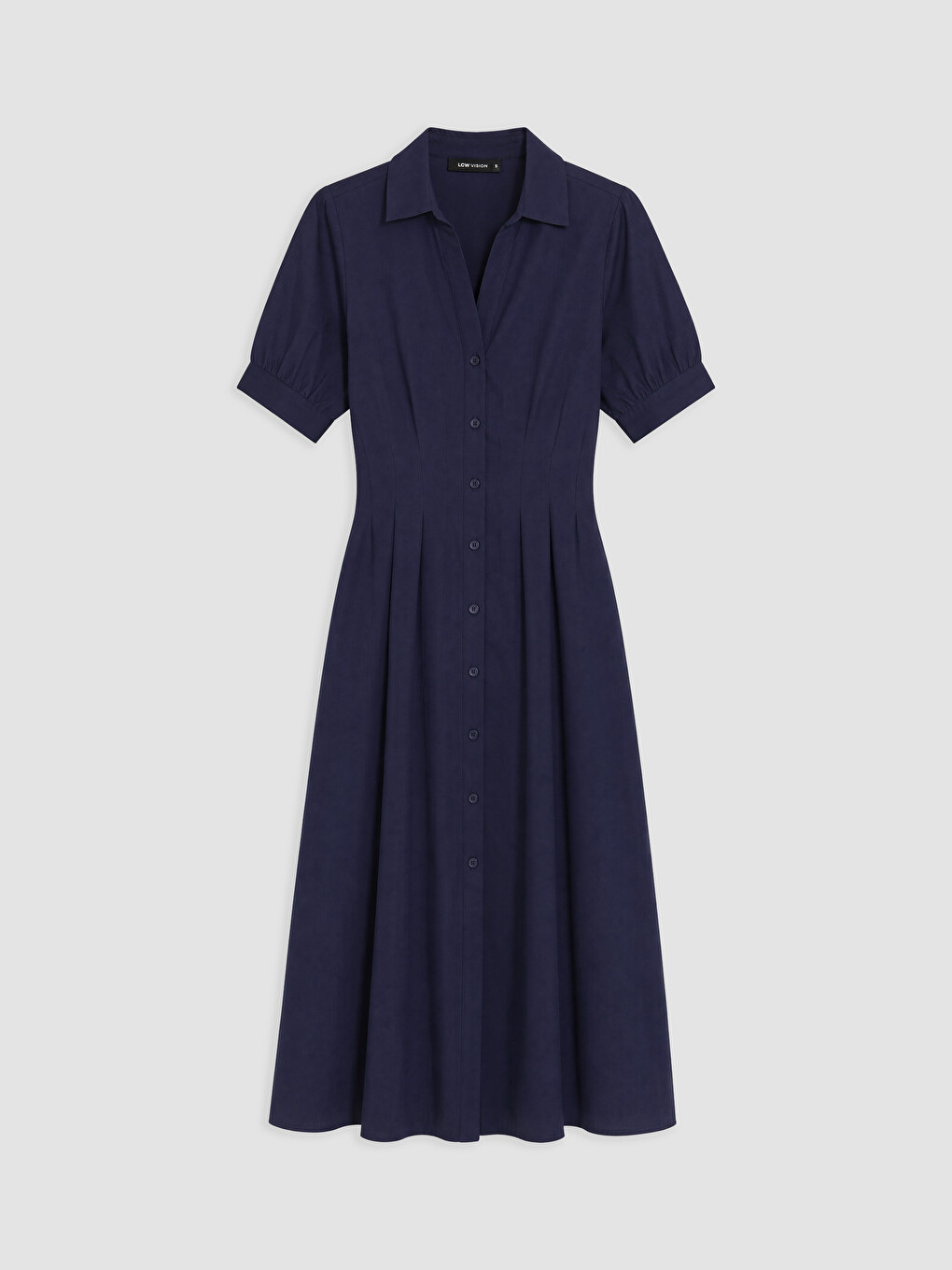 Short Sleeve Women's Shirt Dress-4
