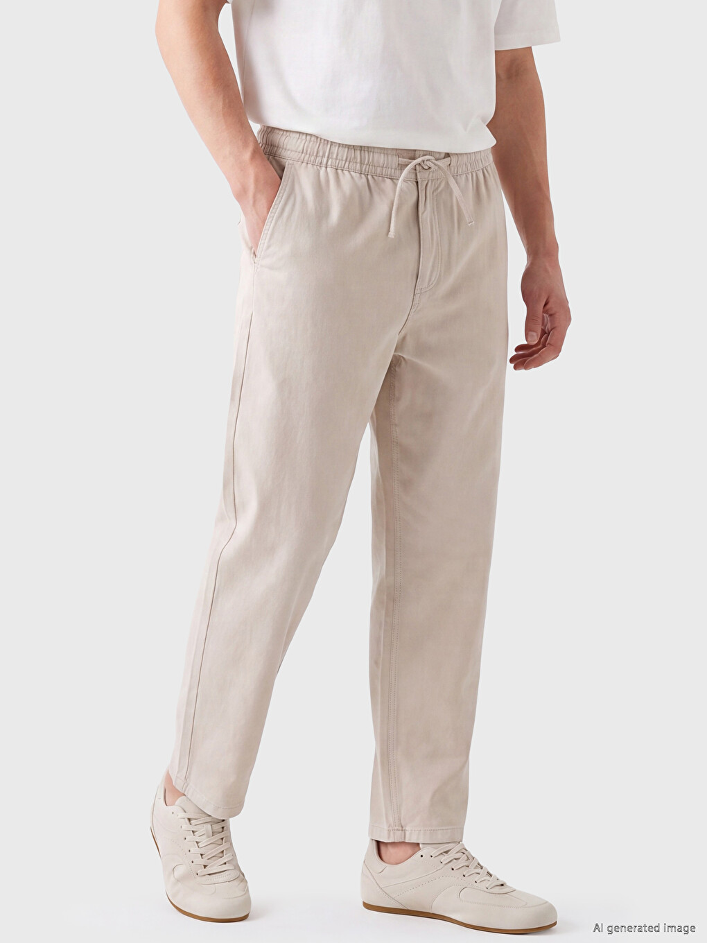 Bej Relax Fit Erkek Pantolon