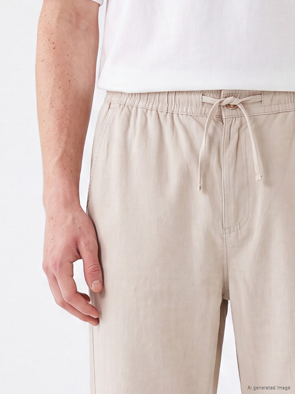 Bej Relax Fit Erkek Pantolon-2