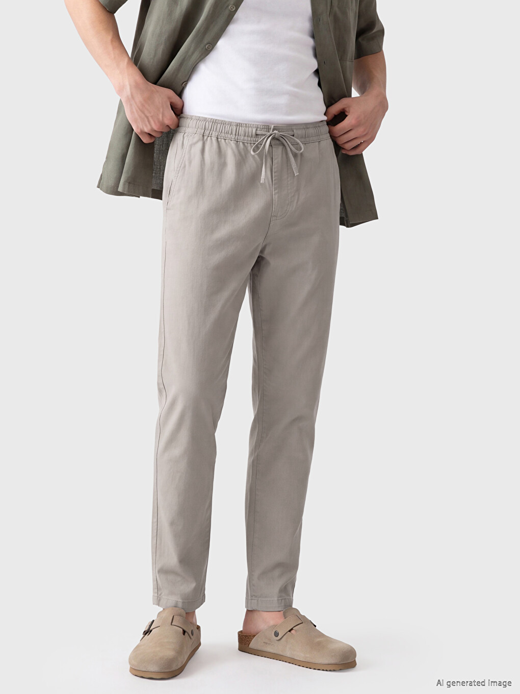 Haki Relax Fit Erkek Pantolon