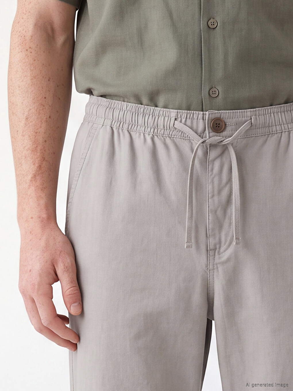 Haki Relax Fit Erkek Pantolon-2