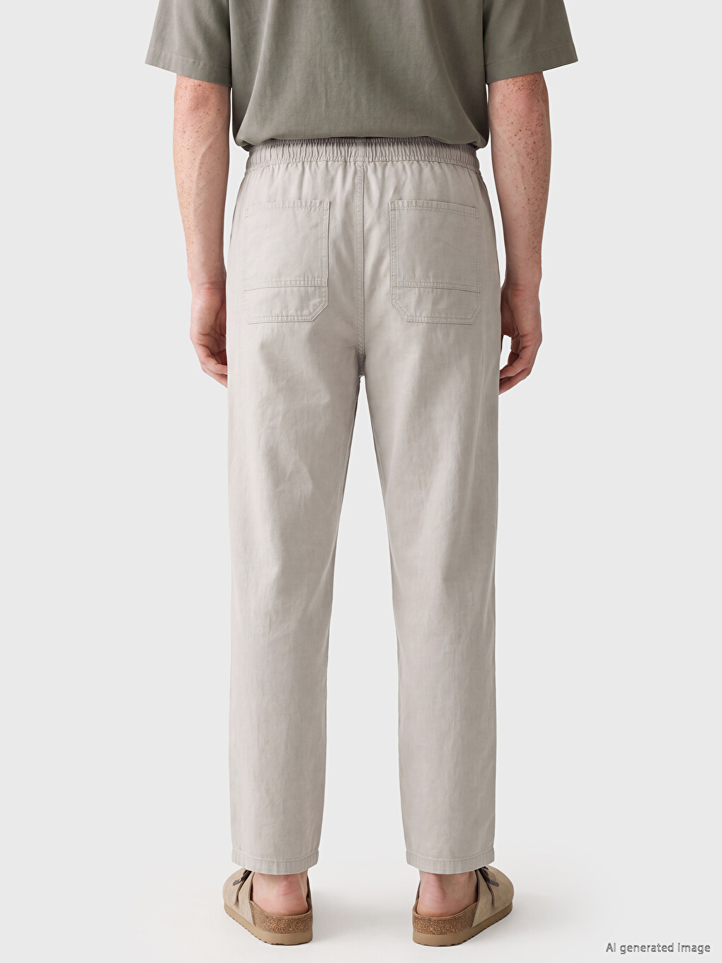 Haki Relax Fit Erkek Pantolon-3
