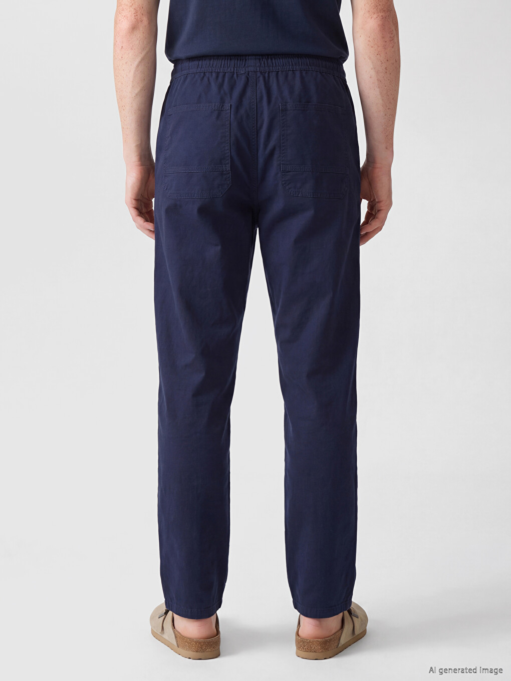 Lacivert Relax Fit Erkek Pantolon-3