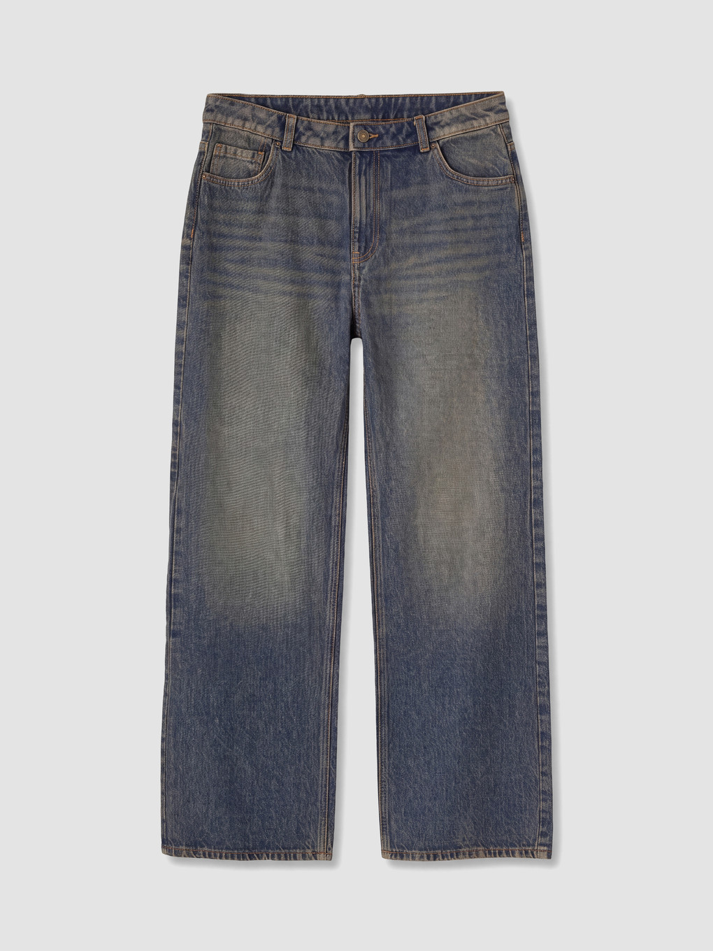 High Waist Straight Jeans-4