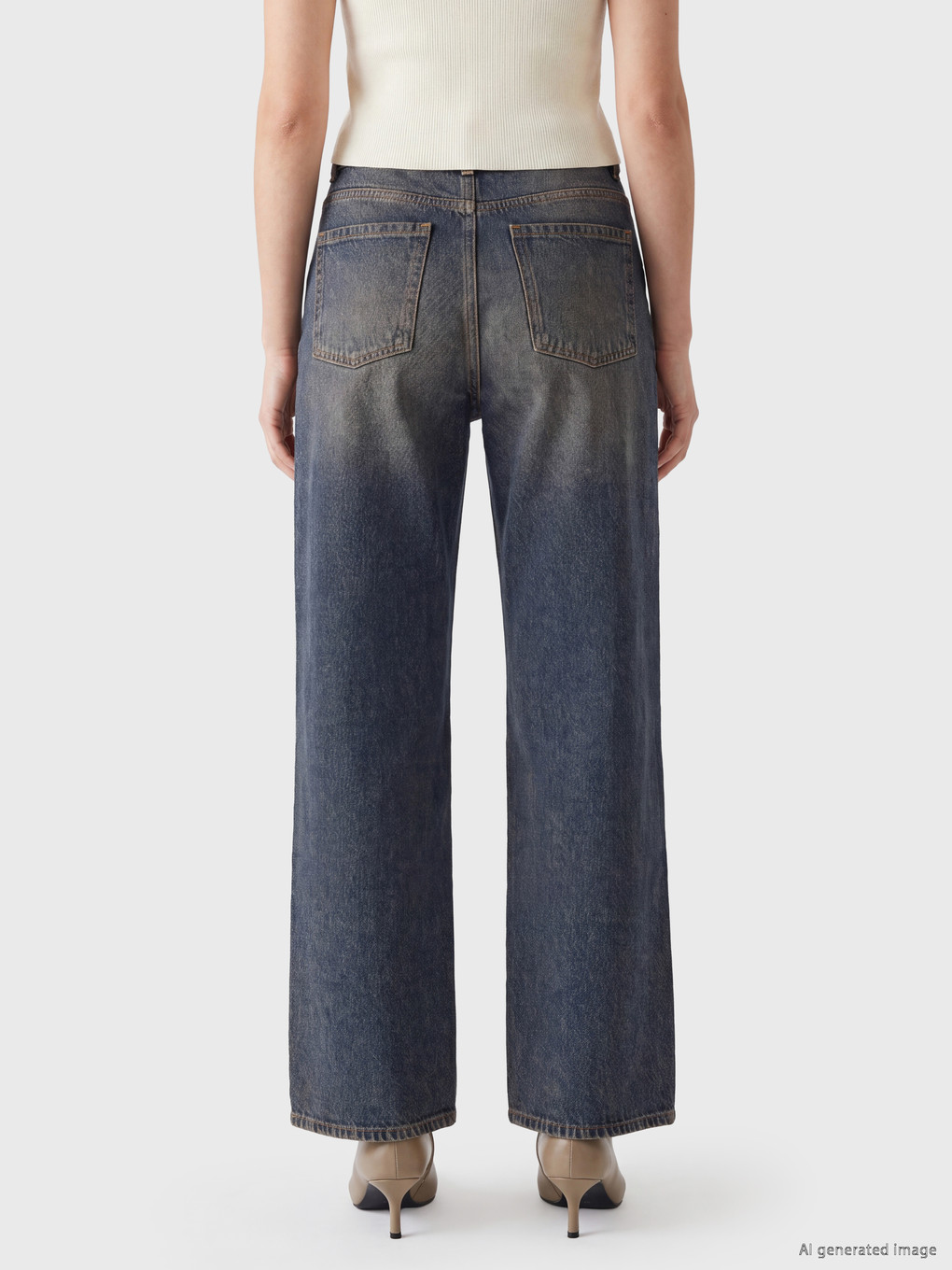High Waist Straight Jeans-3