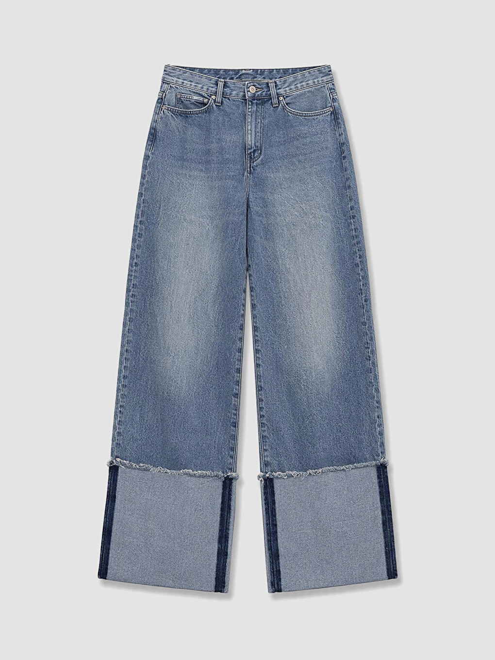 Blugi Wideleg Cu Mansete