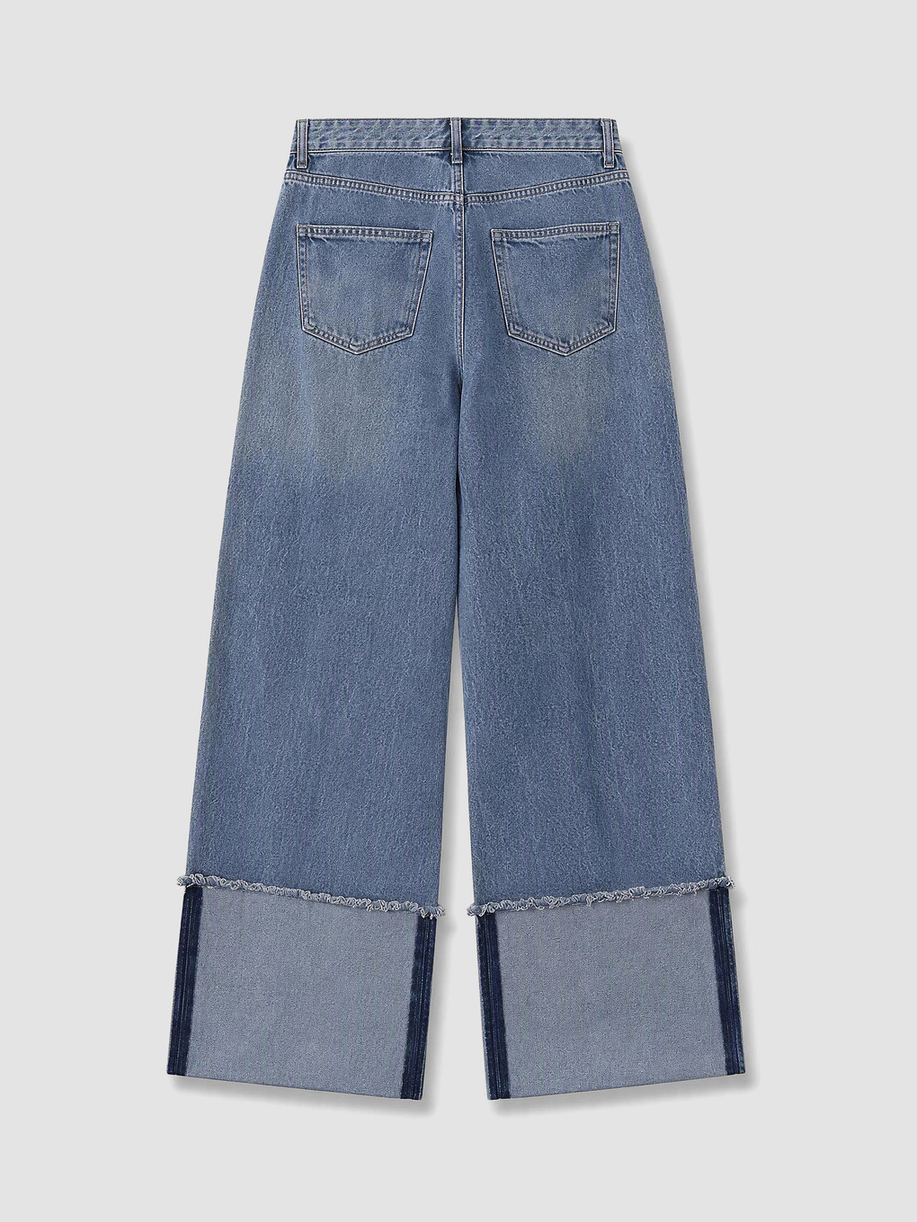 Blugi Wideleg Cu Mansete-1