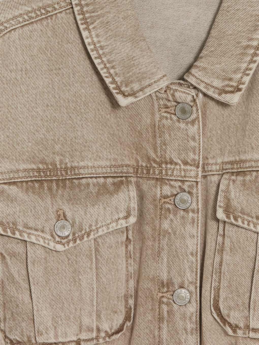 Gömlek Yaka Oversize Kadın Jean Ceket-6