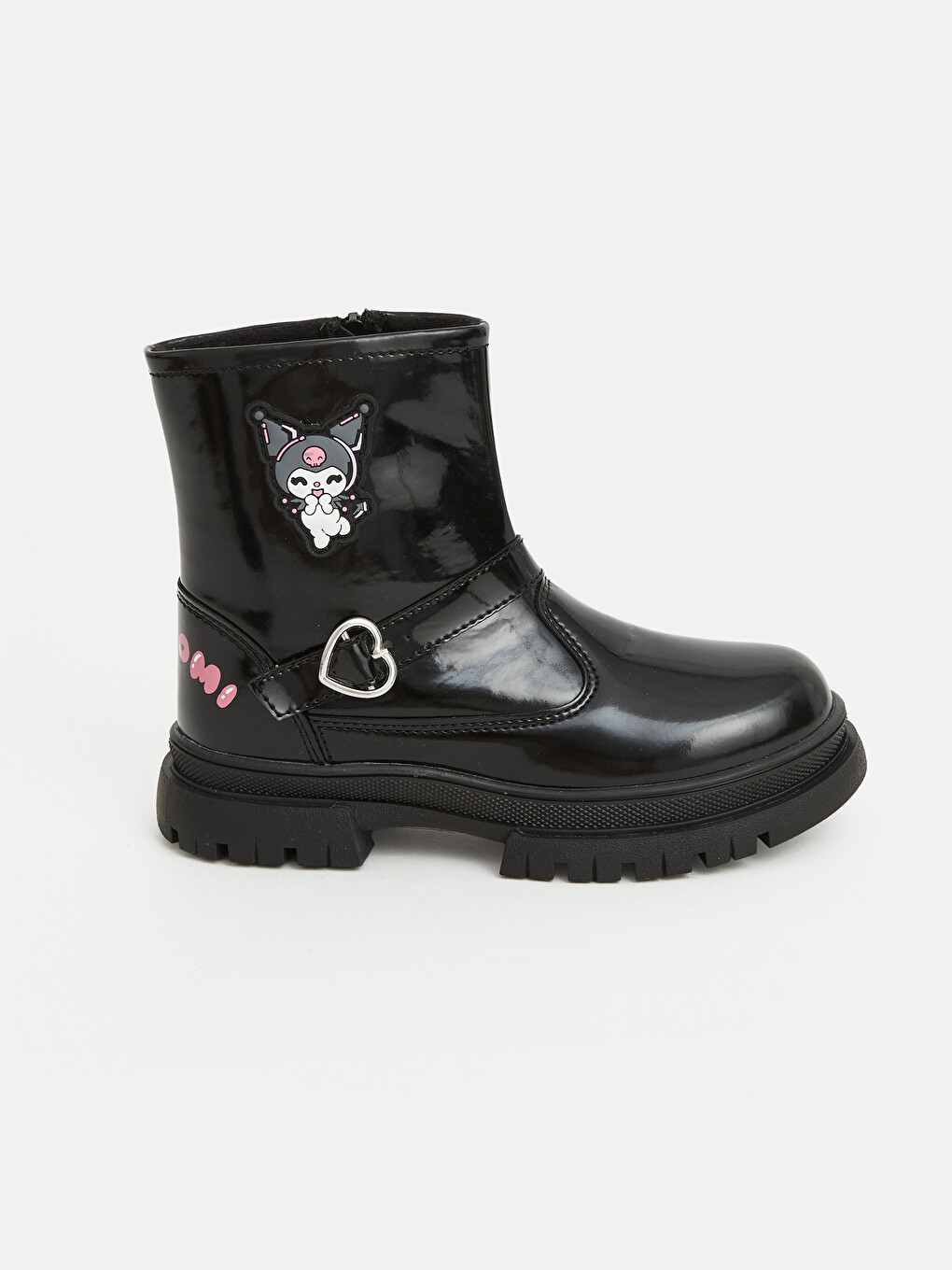 Zippered And Buckled Kuromi Licensed Girls' Boot-1
