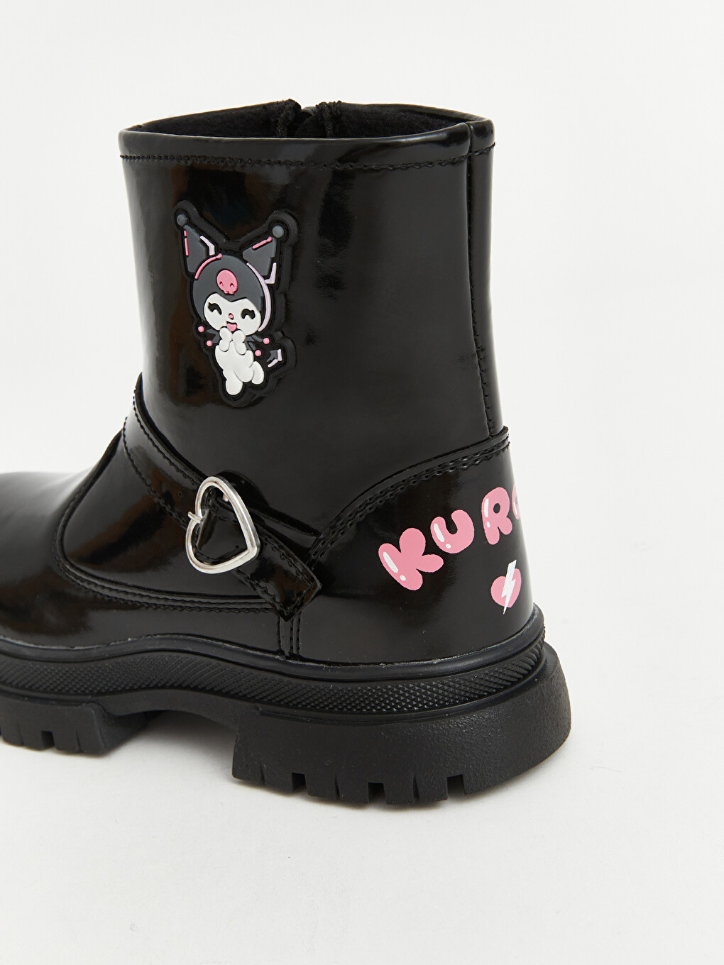 Zippered And Buckled Kuromi Licensed Girls' Boot-2
