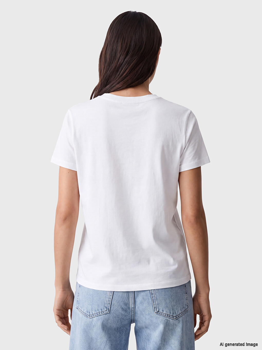 Woman White T-shirt-3
