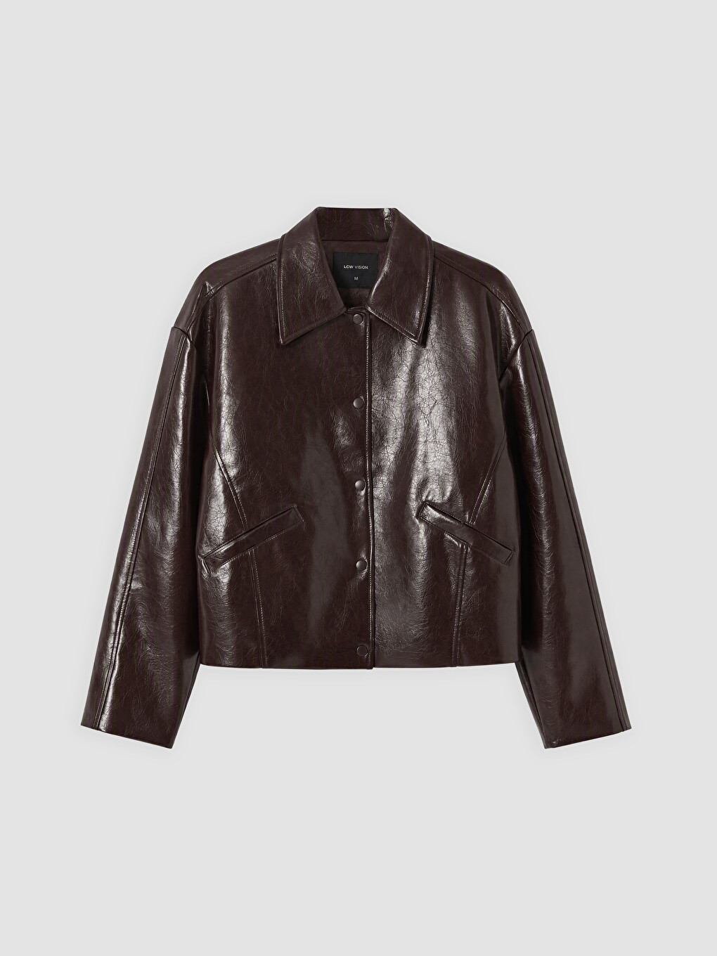 Oversize Women's Faux Leather Jacket-5