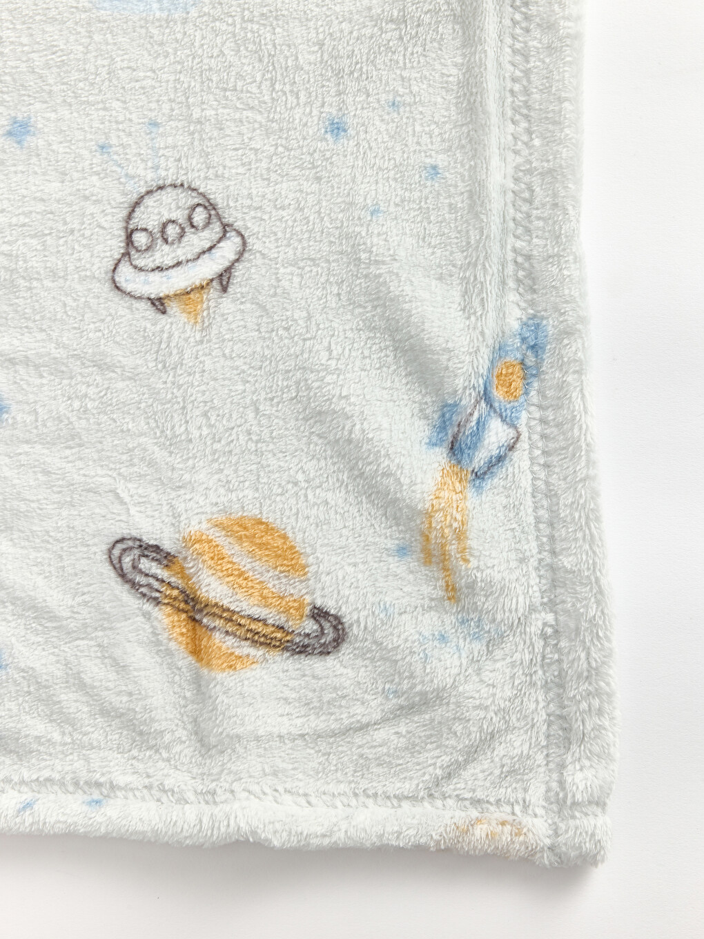 Space Printed Child Plush Blanket 90x110 Cm-3