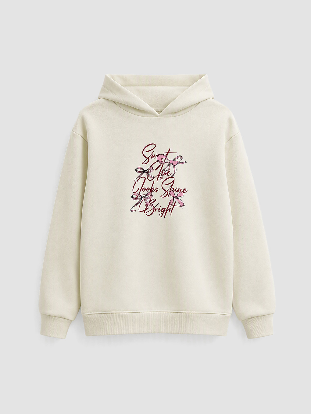 Printed Girls' Thick Sweatshirt