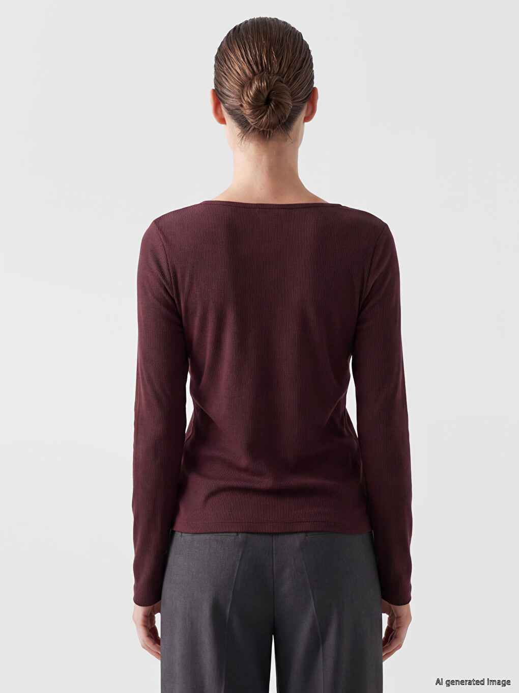 Mürdüm Bisiklet Yaka Kadın Body-3