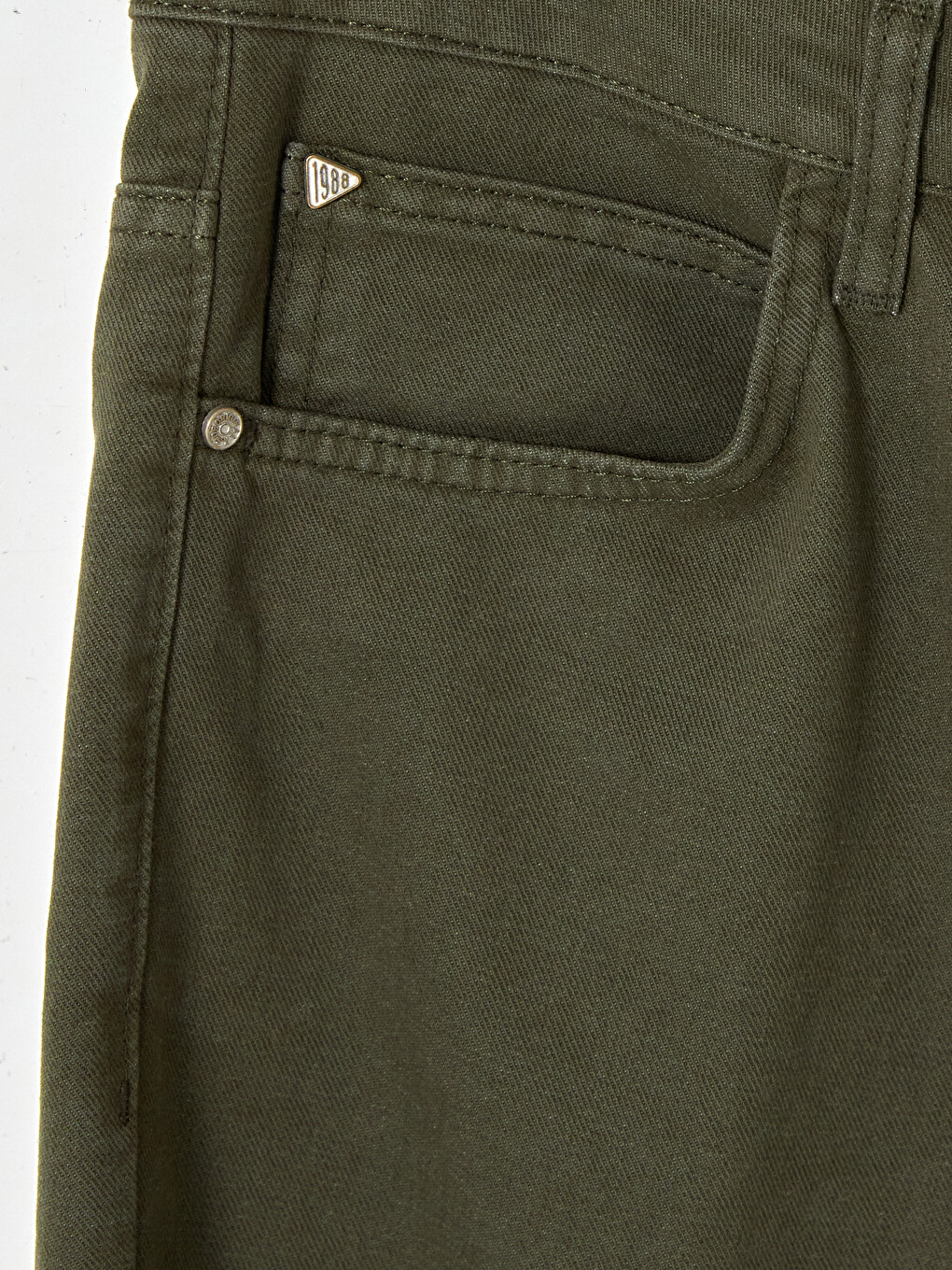 Haki Regular Fit Gabardin Erkek Pantolon-1