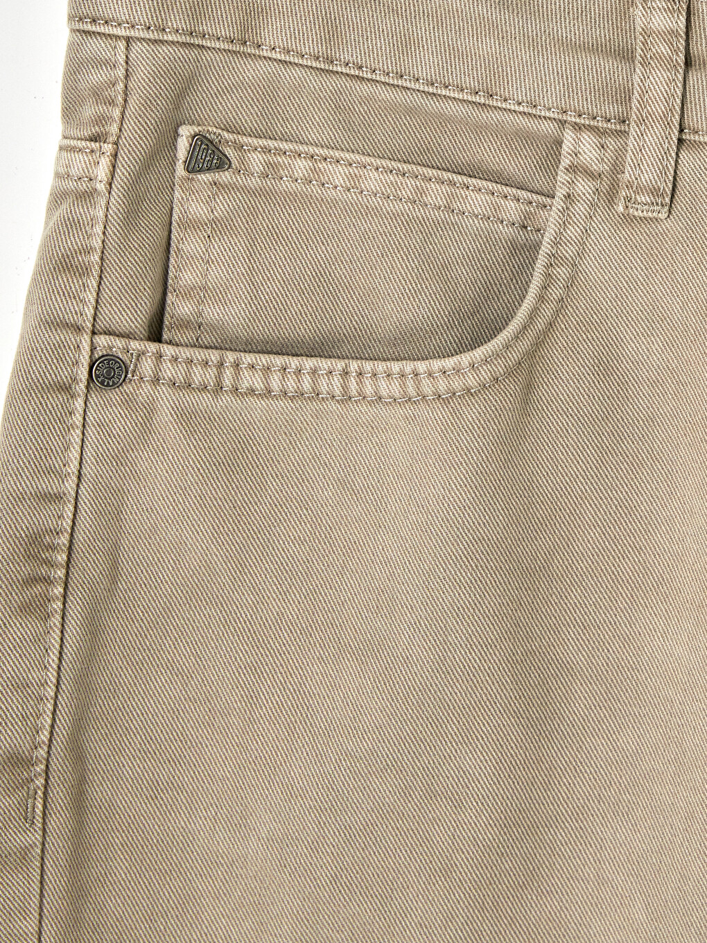 Bej Regular Fit Gabardin Erkek Pantolon-1
