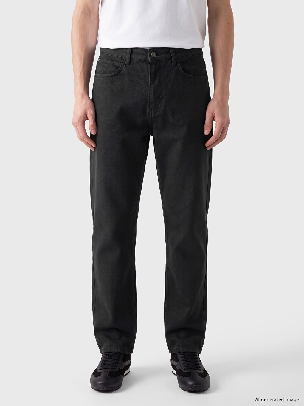 Antrasit Regular Fit Gabardin Erkek Pantolon-1