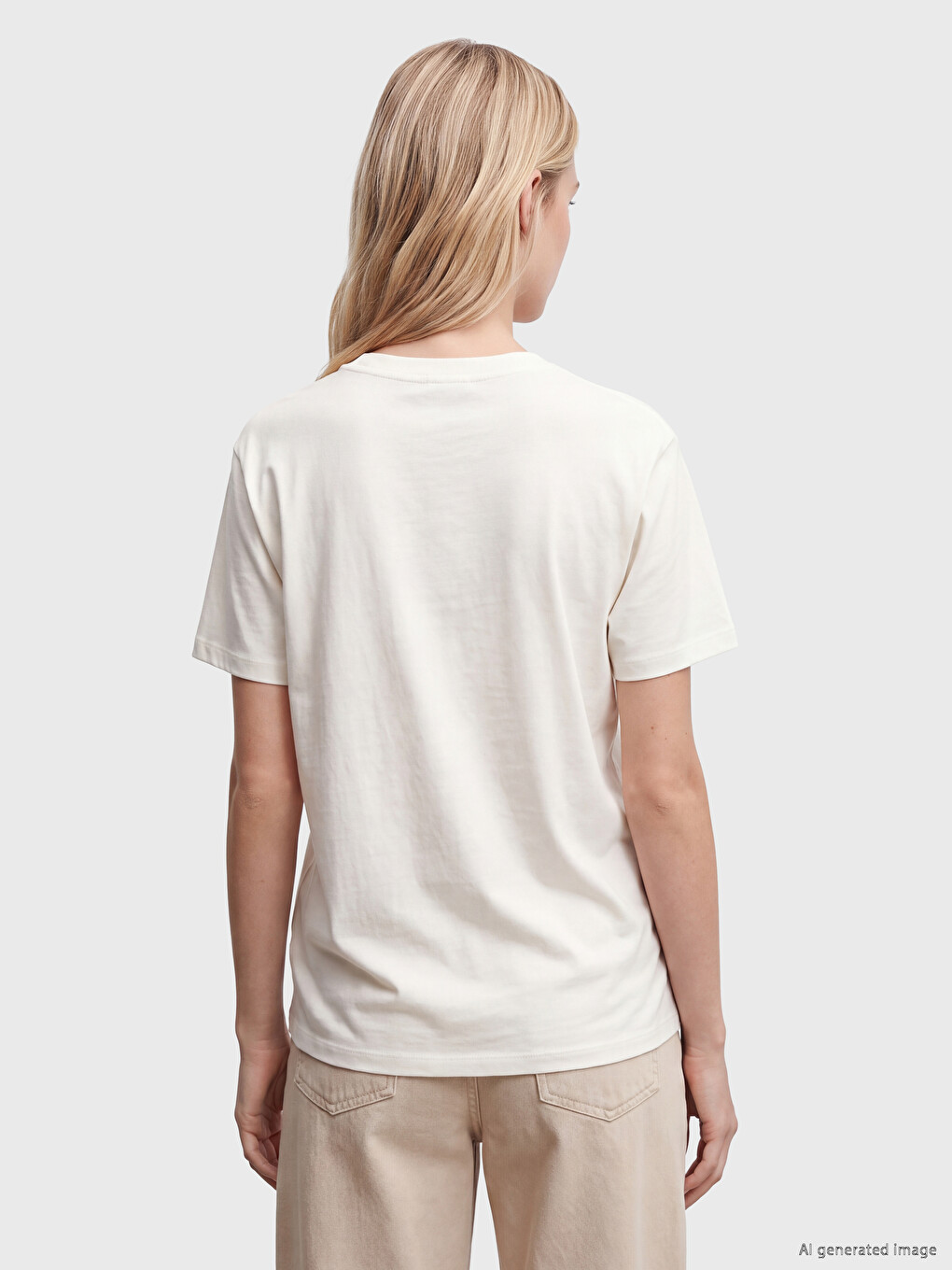 Woman Beige T-shirt-3
