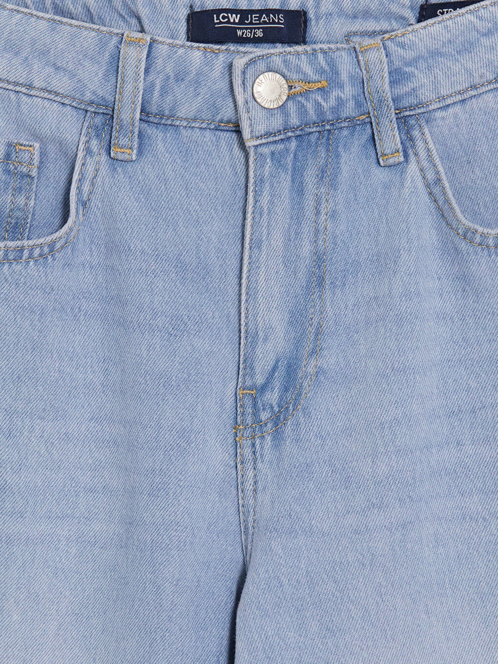 İndigo Straight Fit Kadın Jean Pantolon-6
