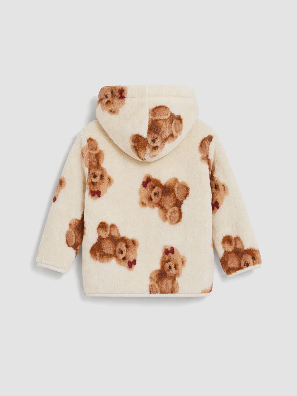 Girl Ecru Zip-up Sweatshirt-2