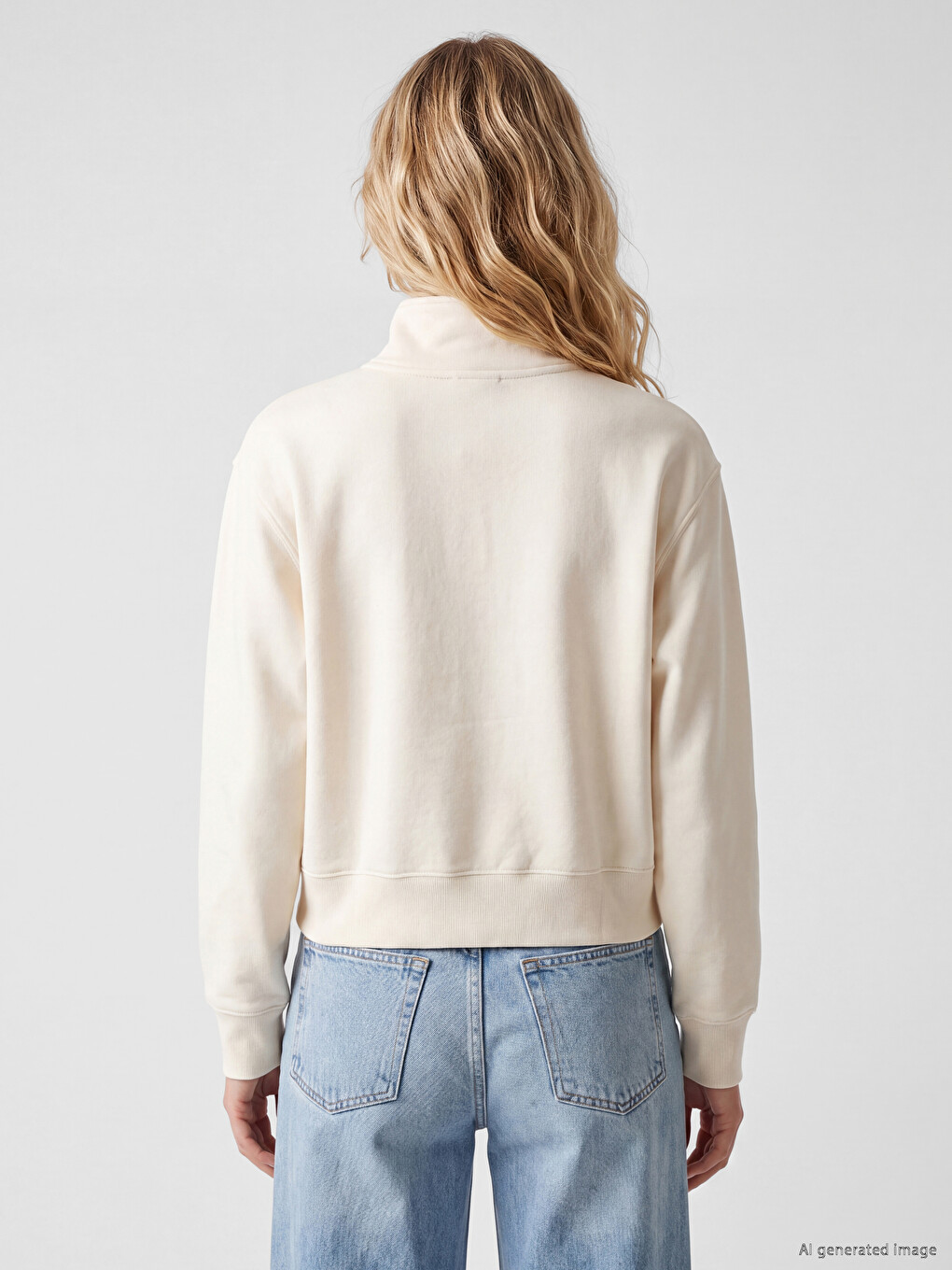 Mock Neck Women's Sweatshirt-3