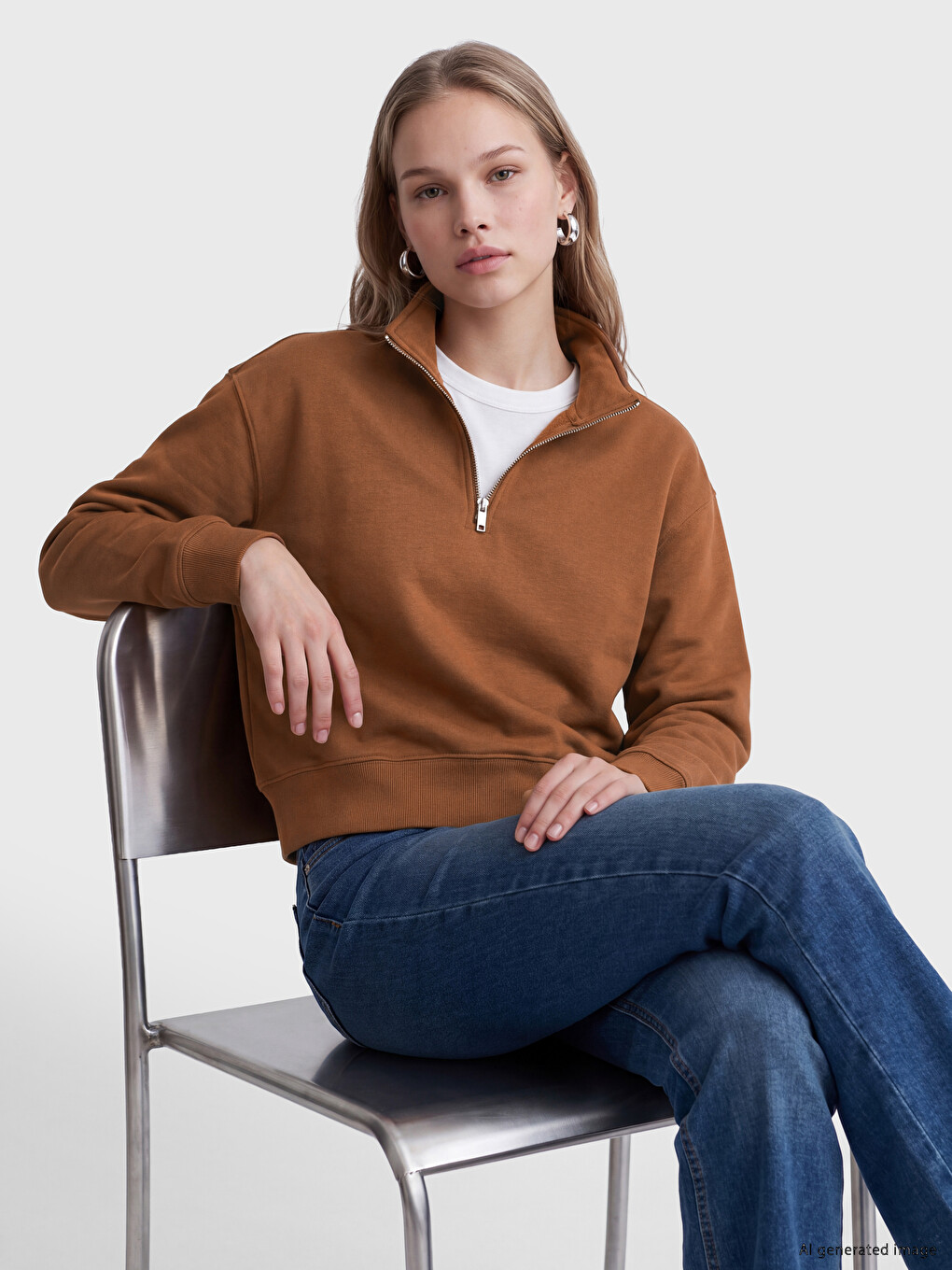 Mock Neck Women's Sweatshirt