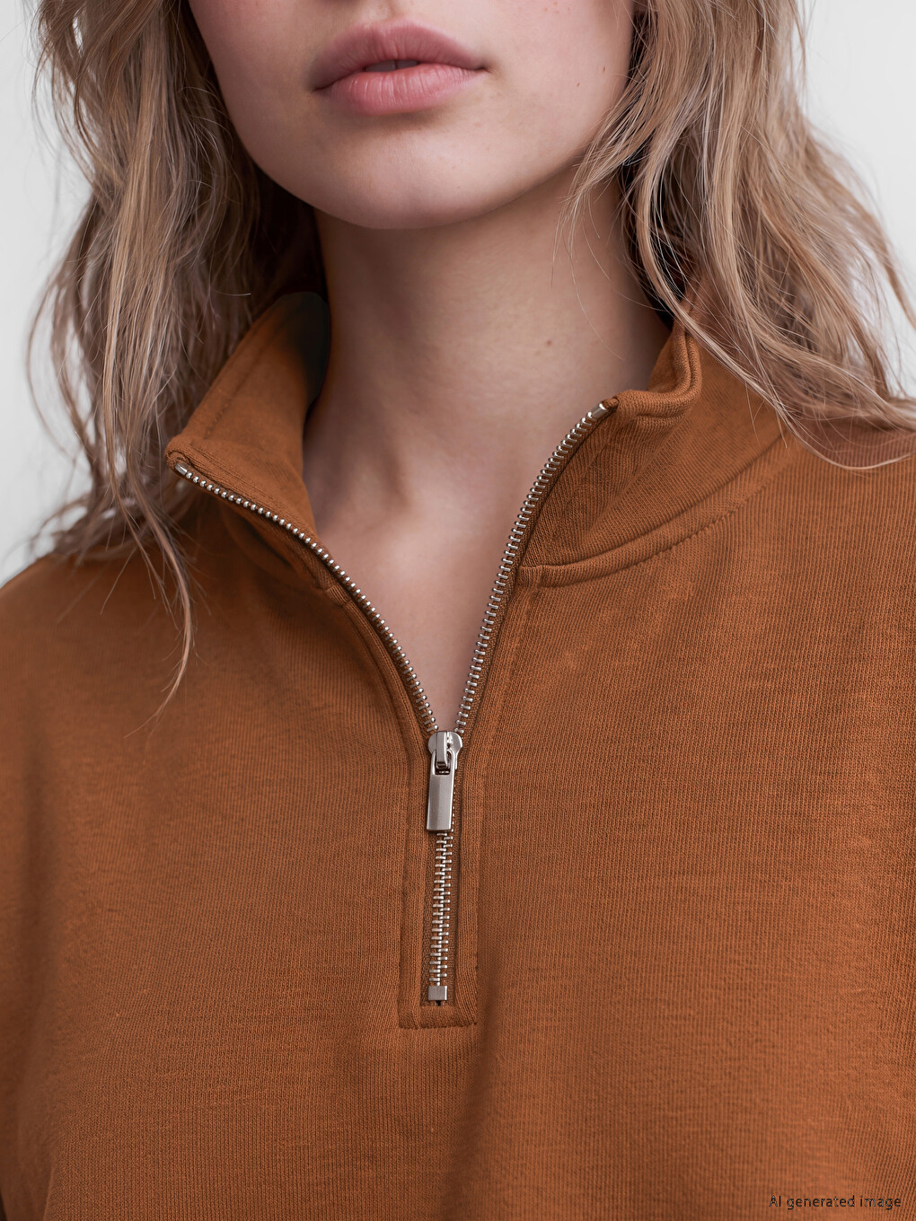 Mock Neck Women's Sweatshirt-2