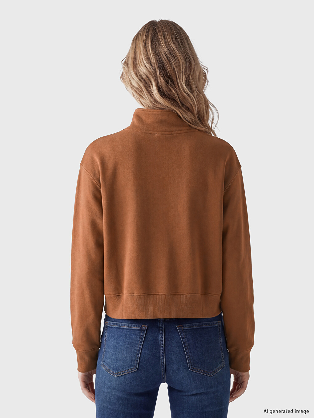 Mock Neck Women's Sweatshirt-3