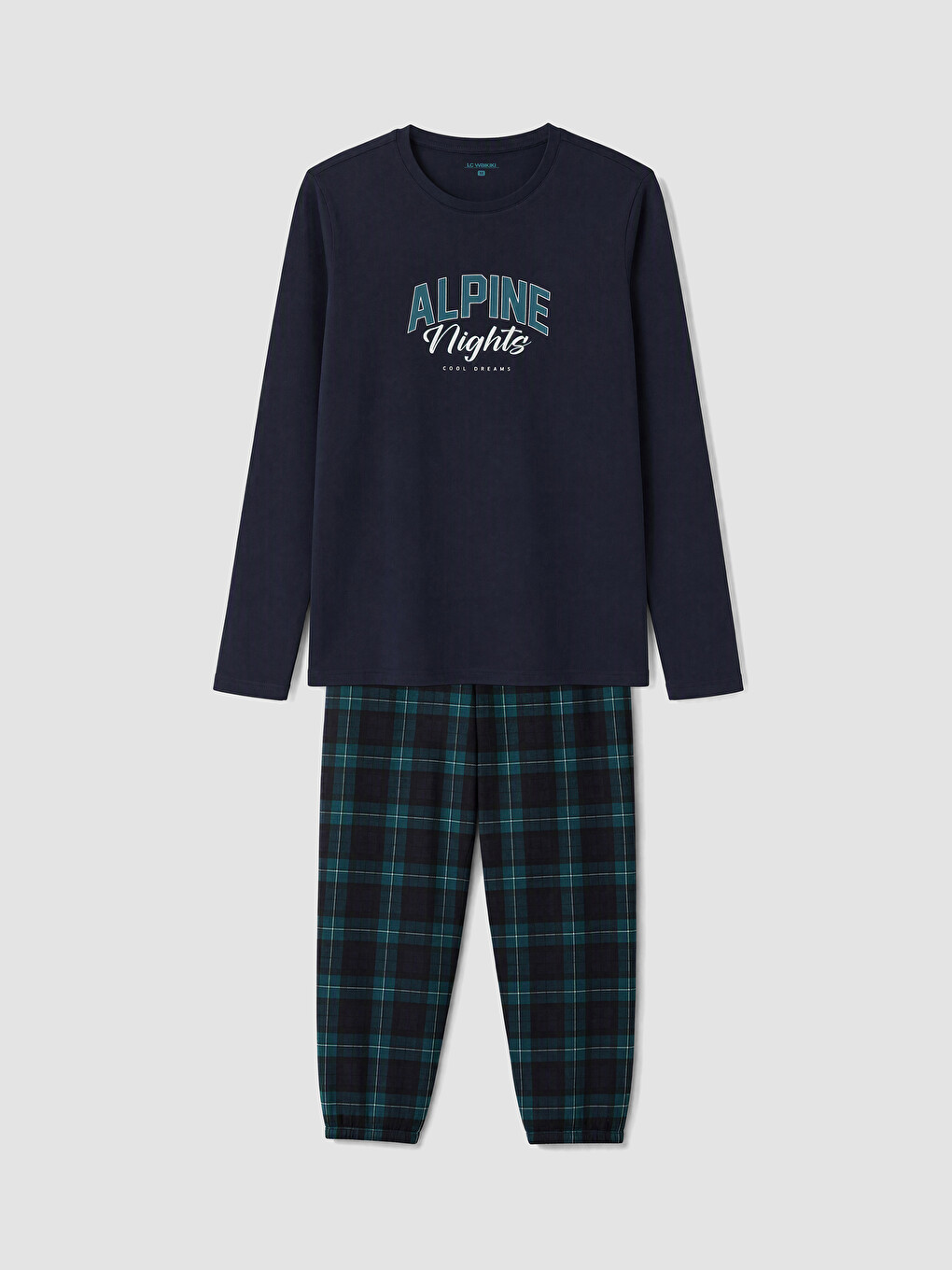 Yeşil Baskılı Erkek Pijama Takımı